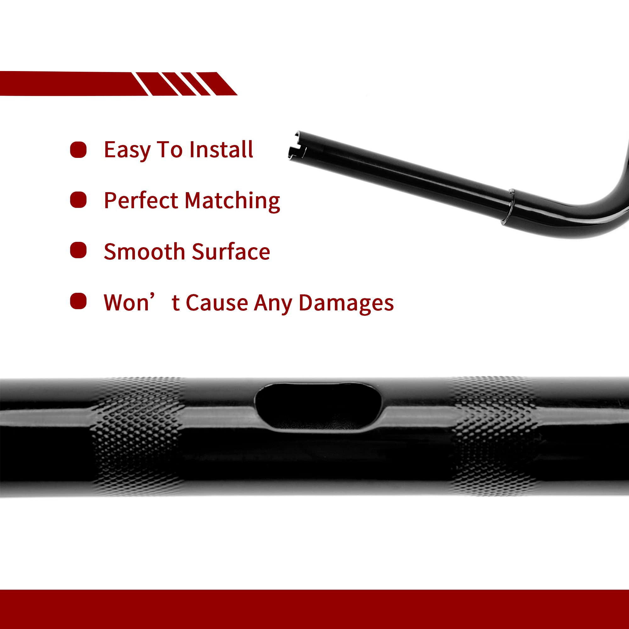 Amazon | TIGERSGATE 18インチ ライズ ブラック エイプハンガーバー